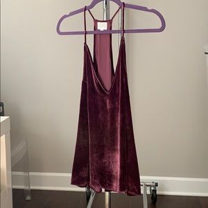 CAMI NYC velvet racer cami